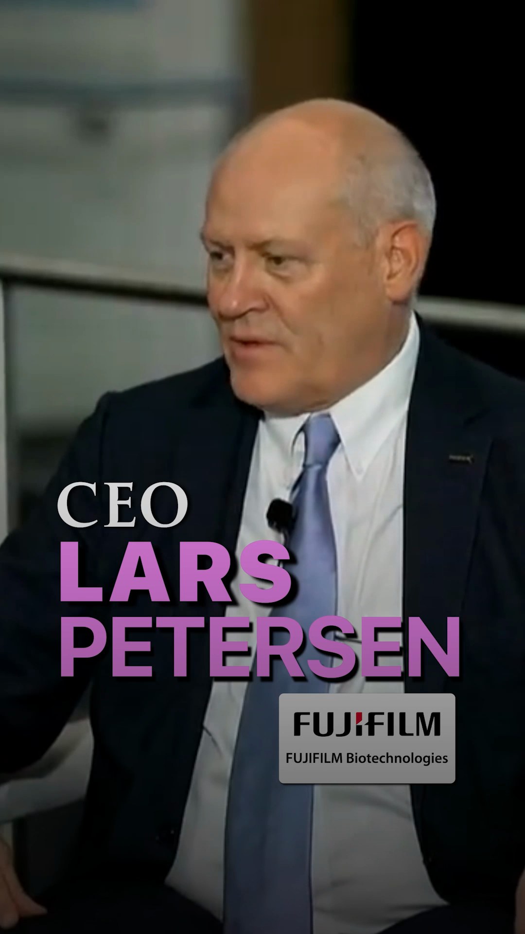 Lars Petersen, CEO of Fujifilm Biotechnologies, in a Making it in Manufacturing trailer